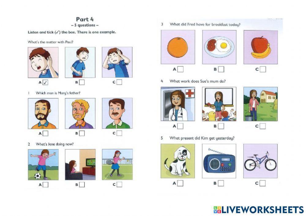 Mover Cambridge Listening