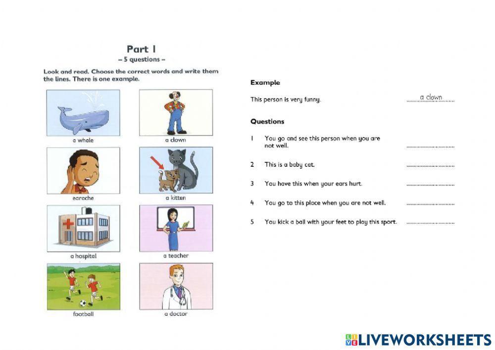 Reading and Writing Cambridge Mover