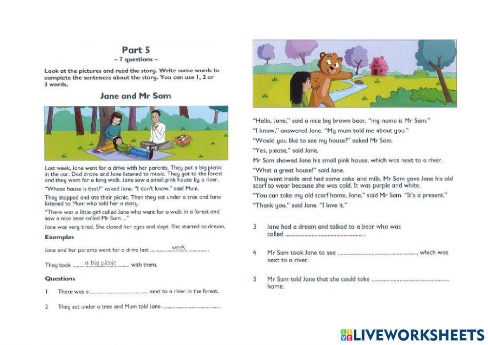 Reading and Writing Cambridge Mover