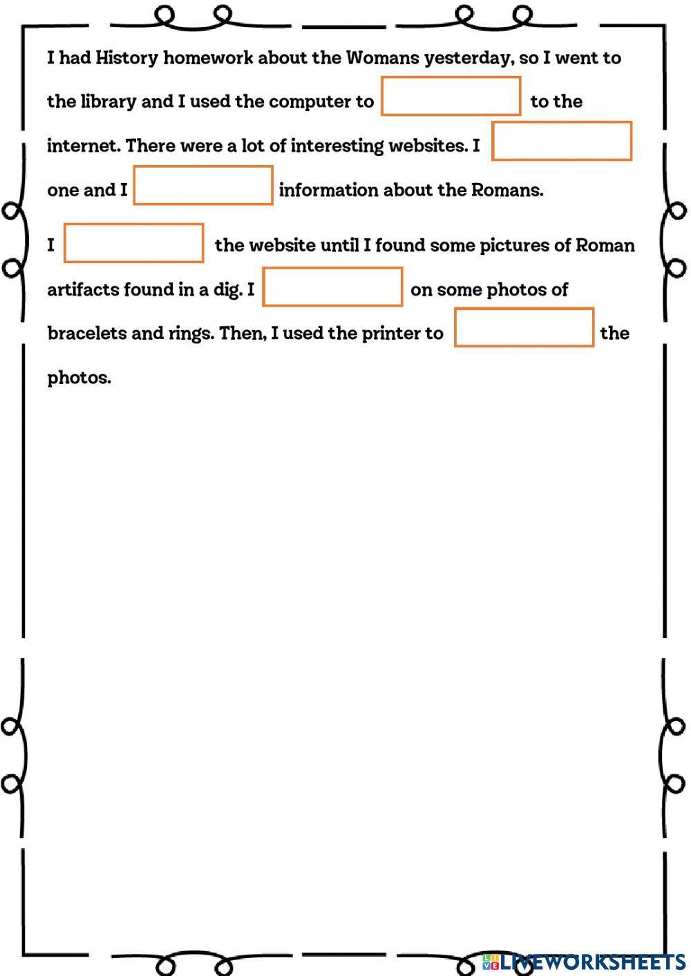 6º UD 2 At the dig - Ficha 6