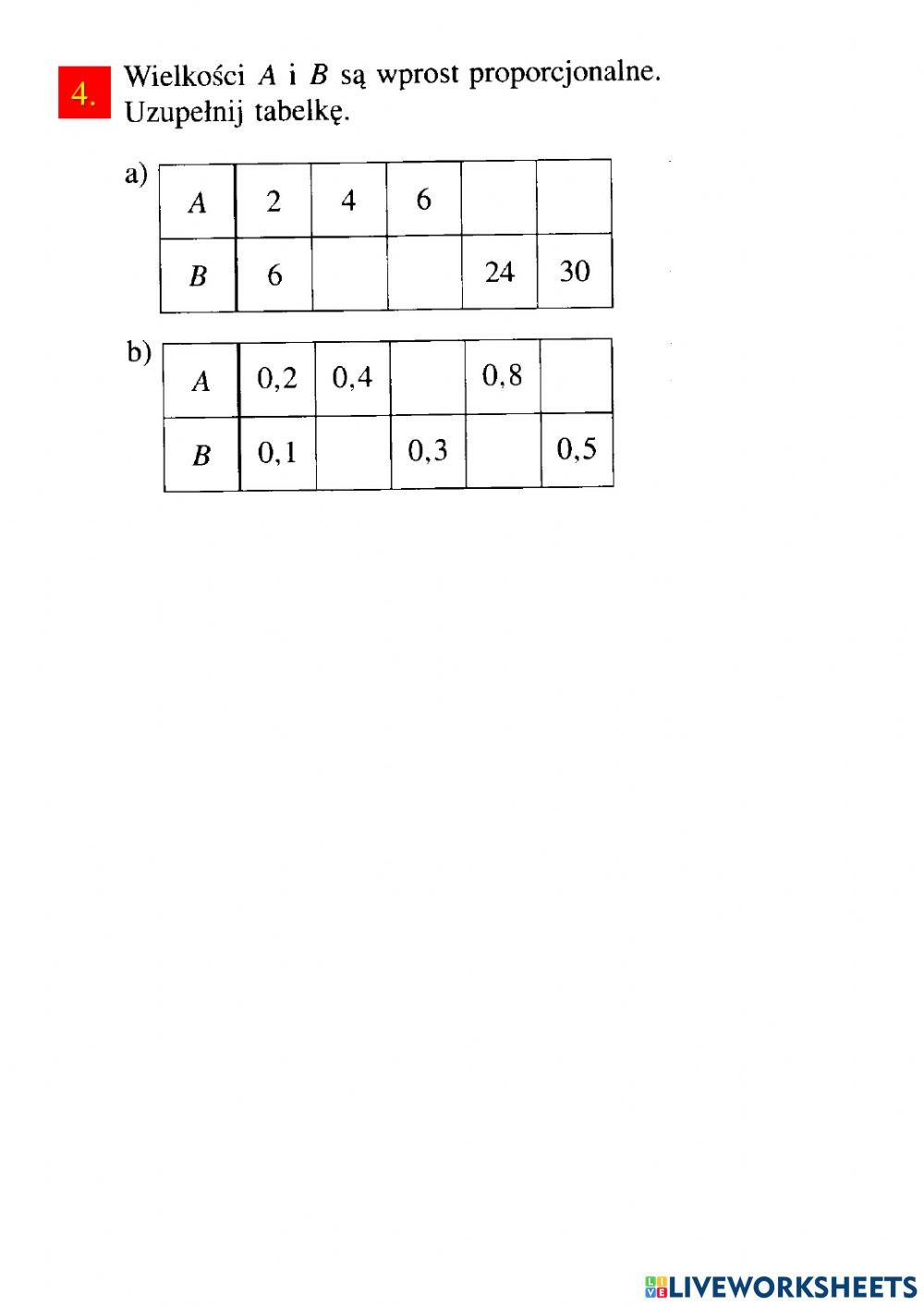 Proporcjonalność prosta