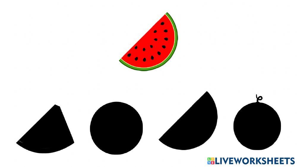 Discriminación visual. Atención 1. (Frutas).