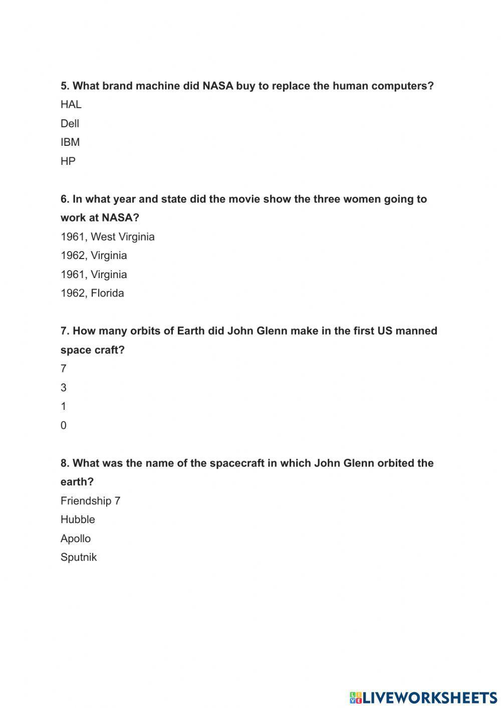 Hidden Figures Film After Watching Test