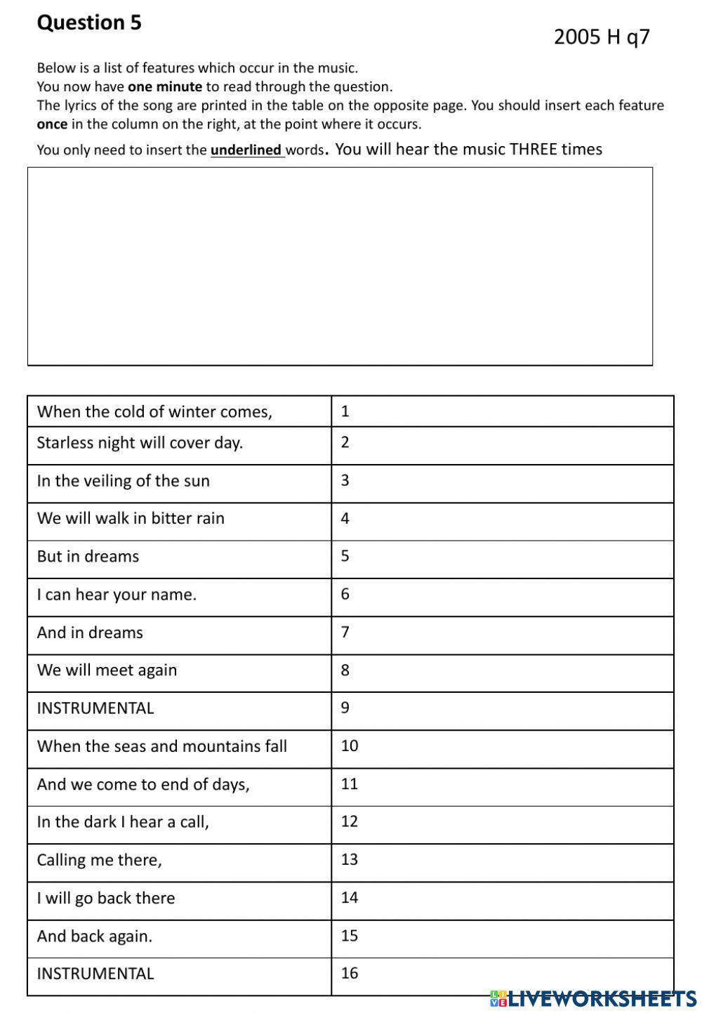 Higher Music Reverse Paper 1