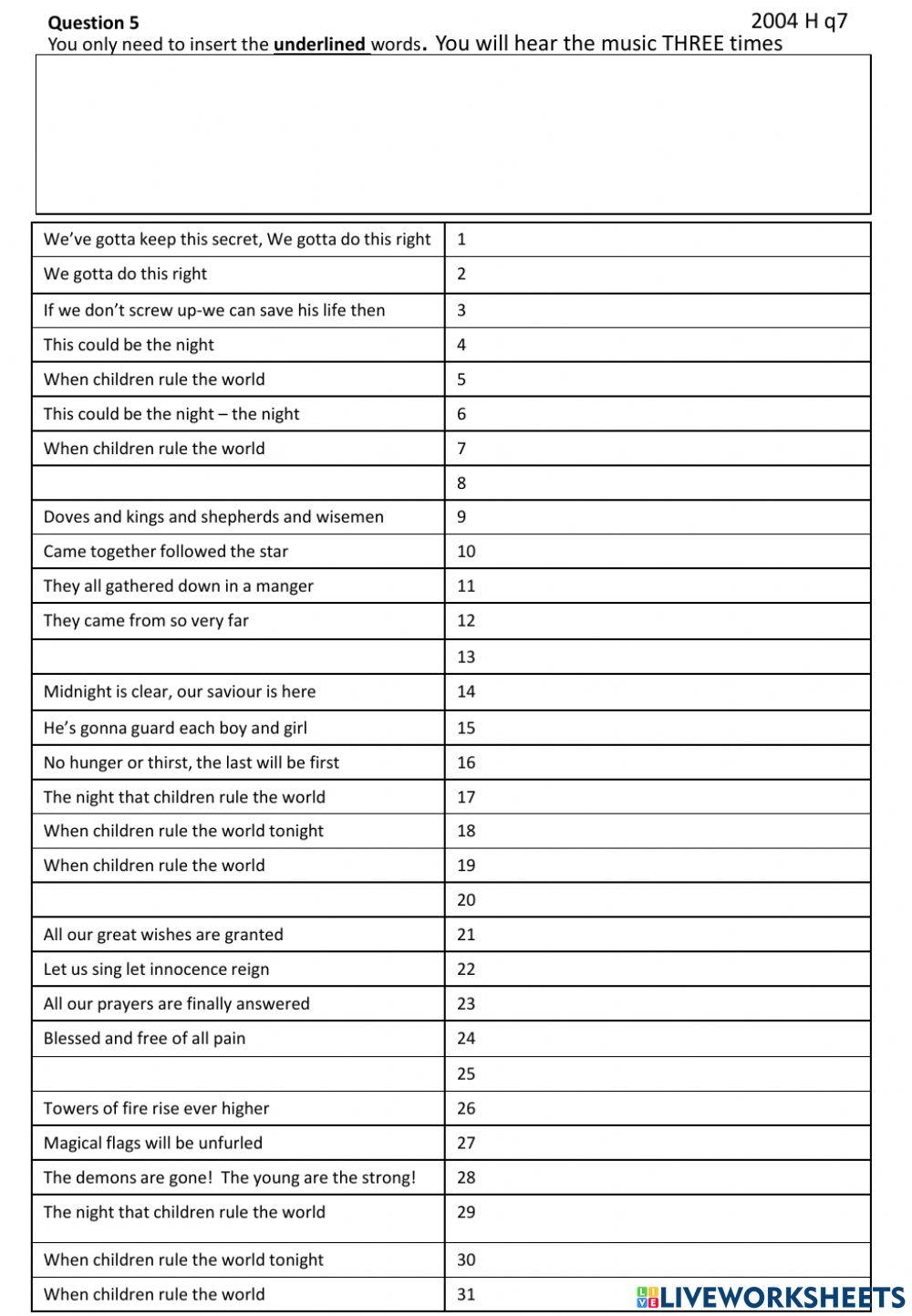 Higher Music Reverse Paper 2