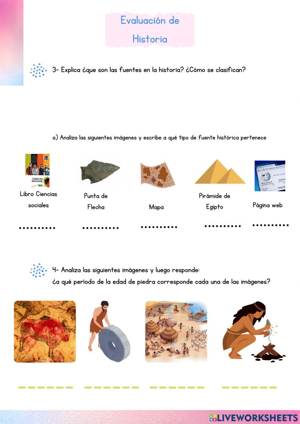 Evaluación de historia