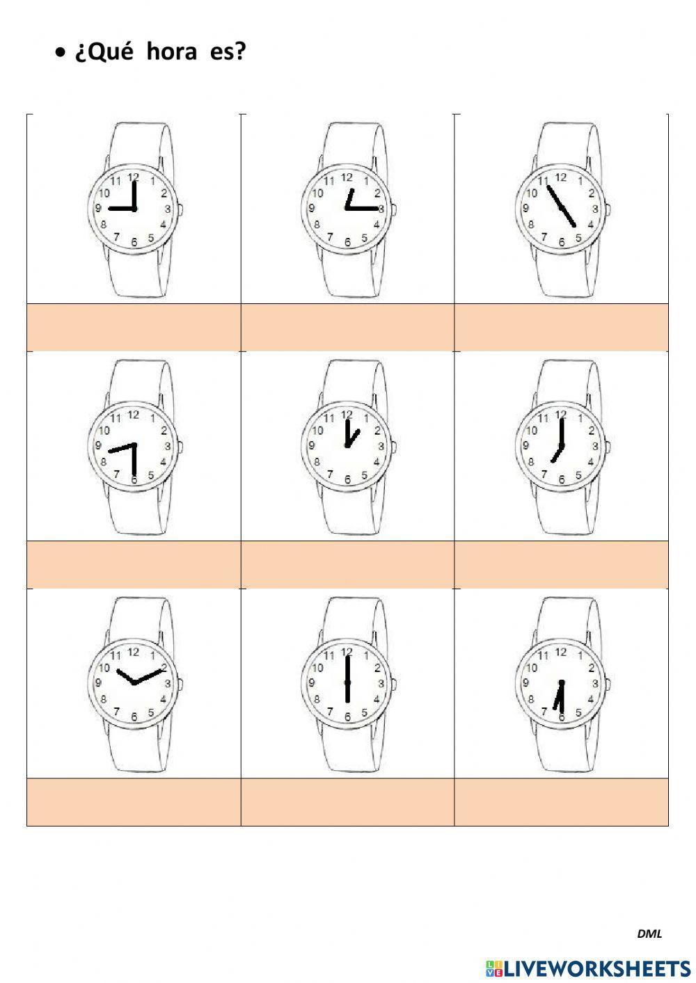 Las horas del reloj (DML02)