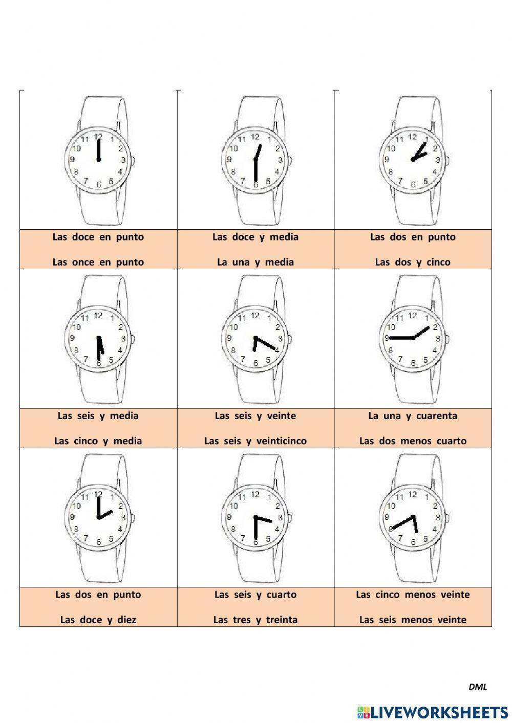 Las horas del reloj (DML02)