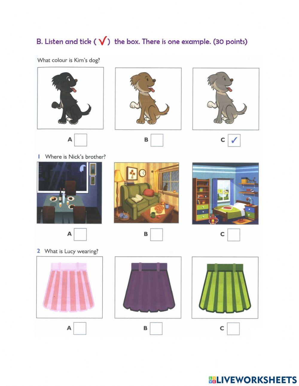 Worksheet no 2- Spelling Bee- level A