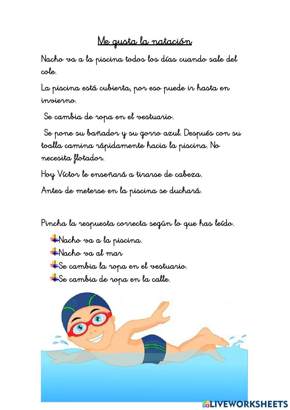 Me gusta la natación