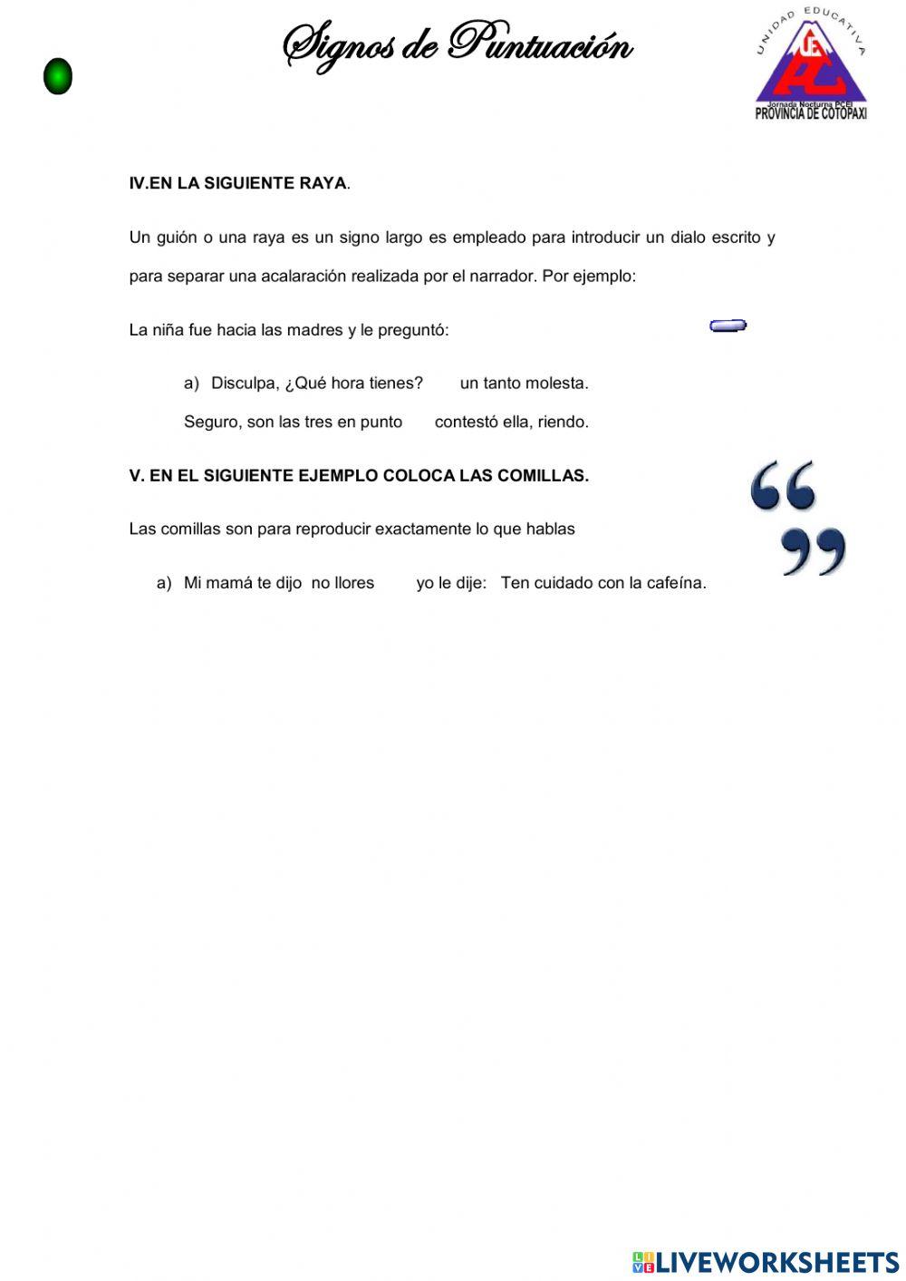 Signos de puntuación