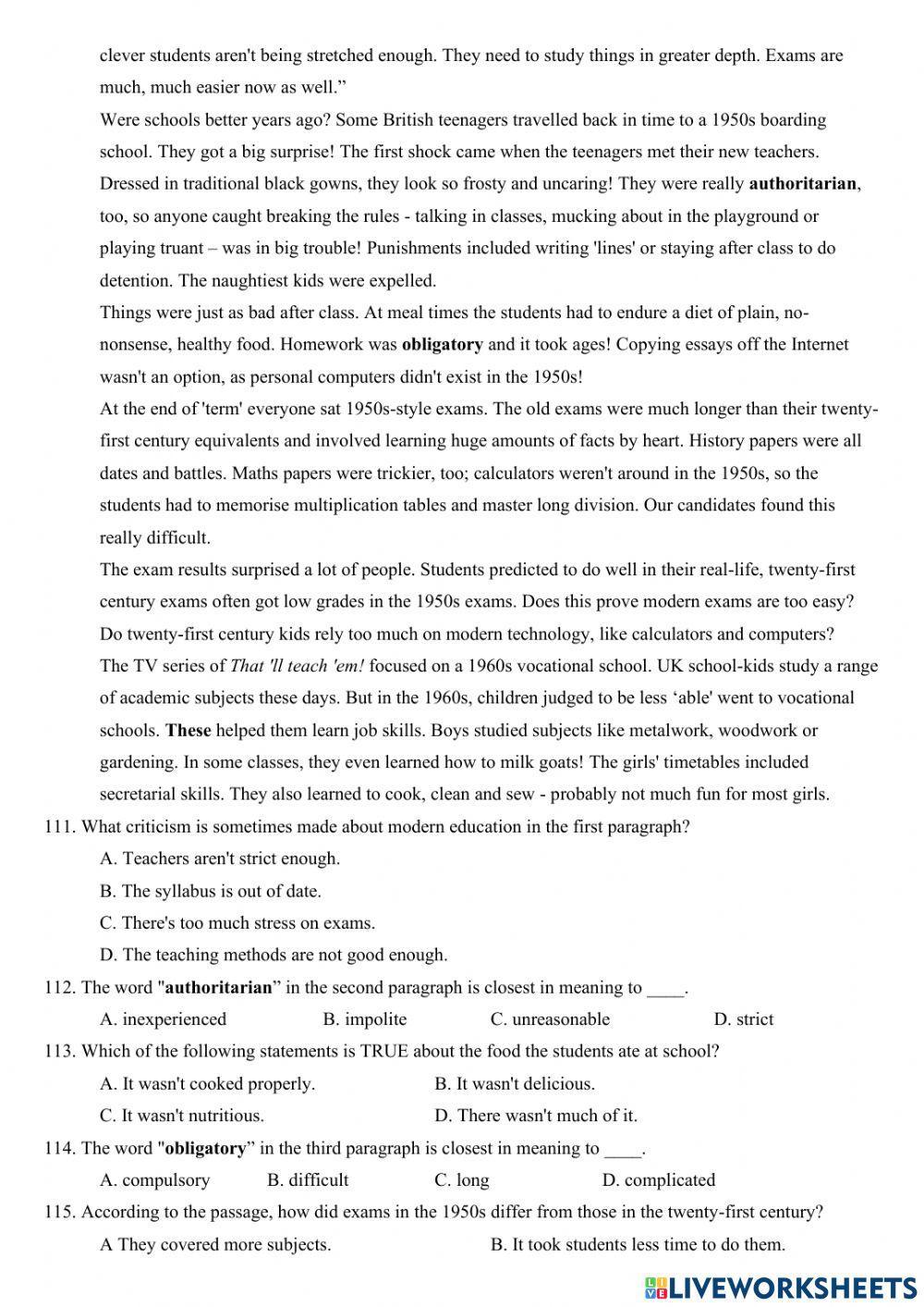 Grade 11 - U7 (BTTN)