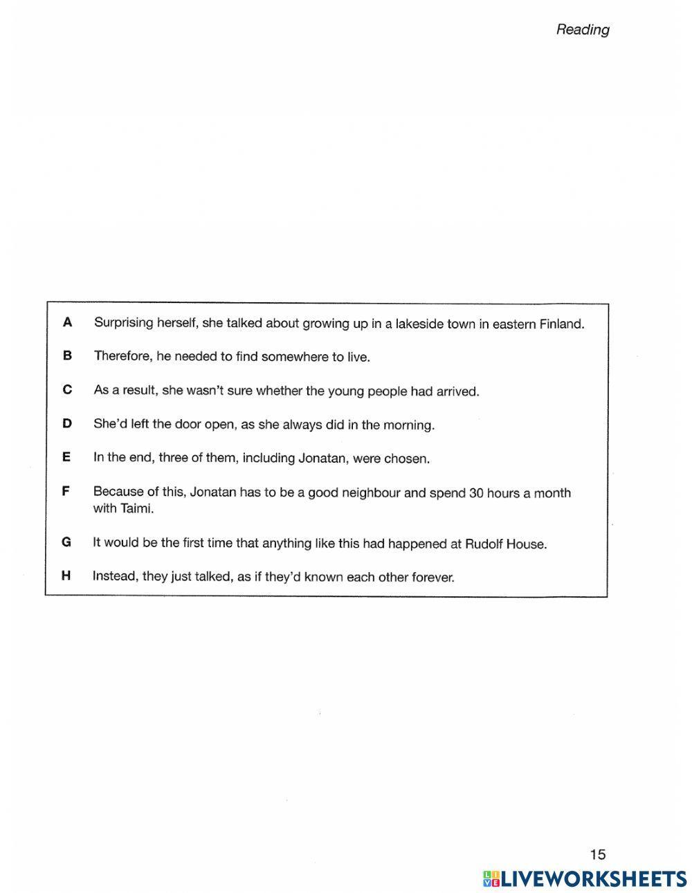 Practice test 1 (PET)