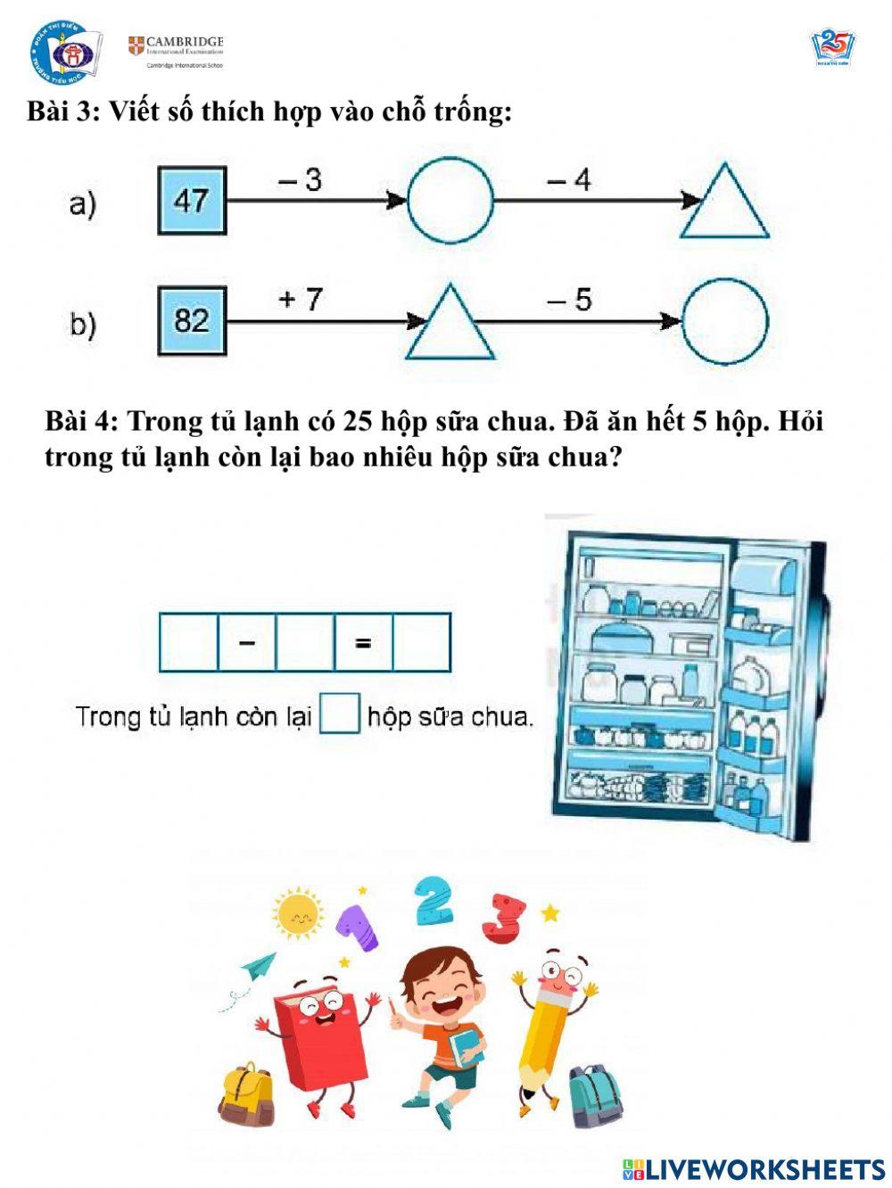 Vbt toán tiết 2 bài 31