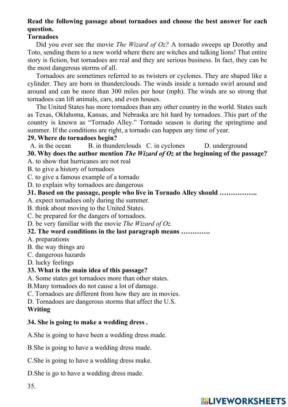 Writing test 2 no2 CLASS 8