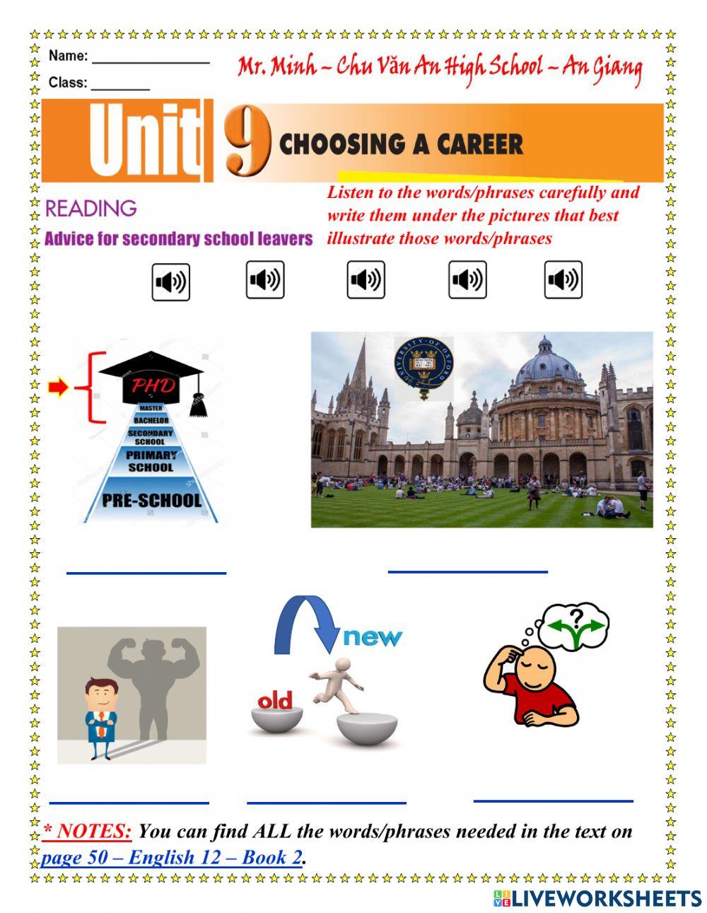 English 12 - Unit 9 - Reading (Preparation)