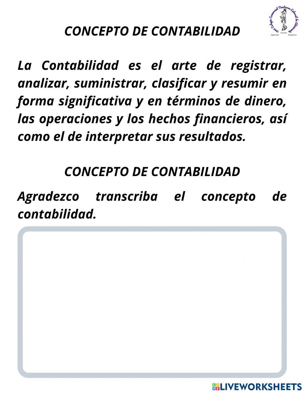 Concepto de Contabilidad