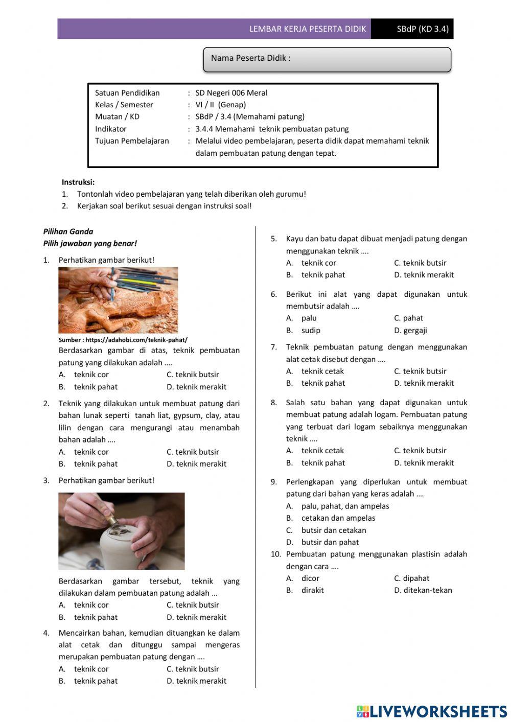 Teknik pembuatan patung