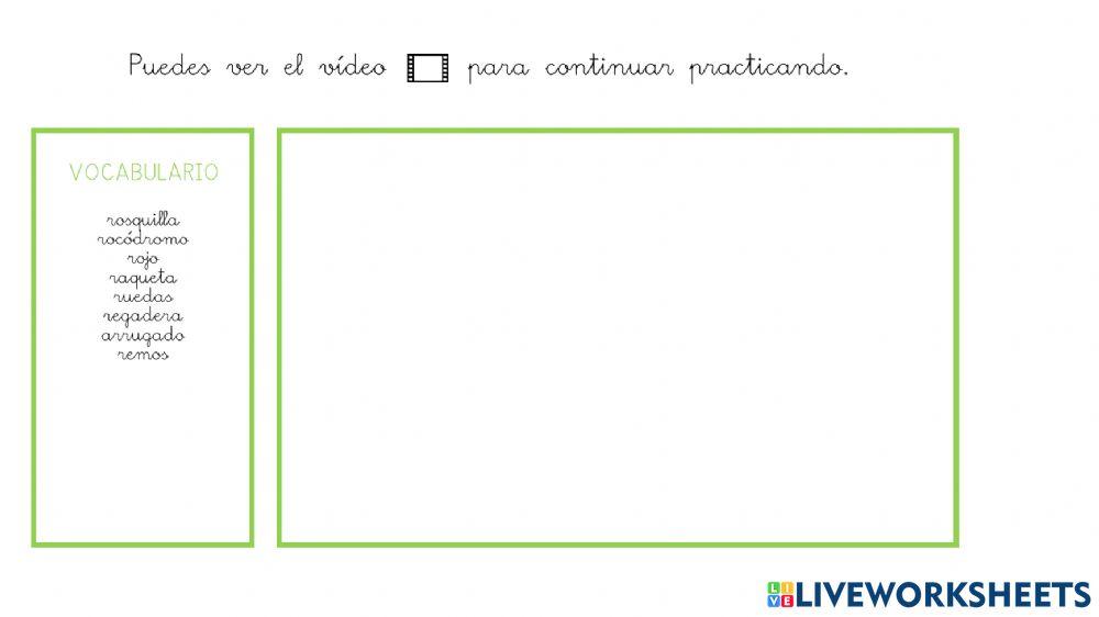 Completar oraciones fonema r