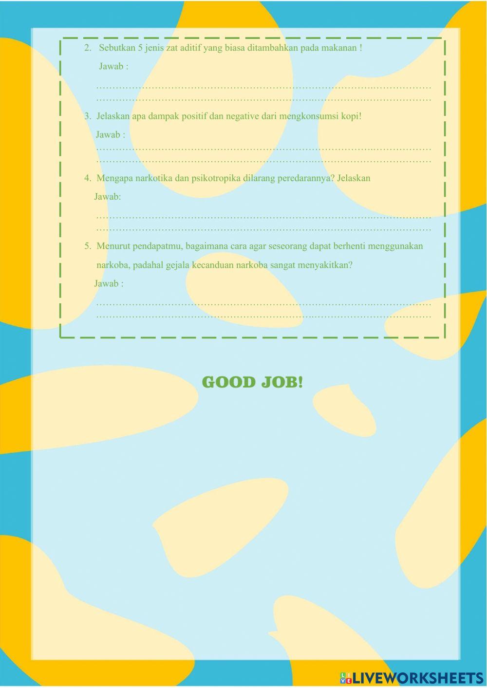 LKPD Zat Aditif dan Zat Adiktif