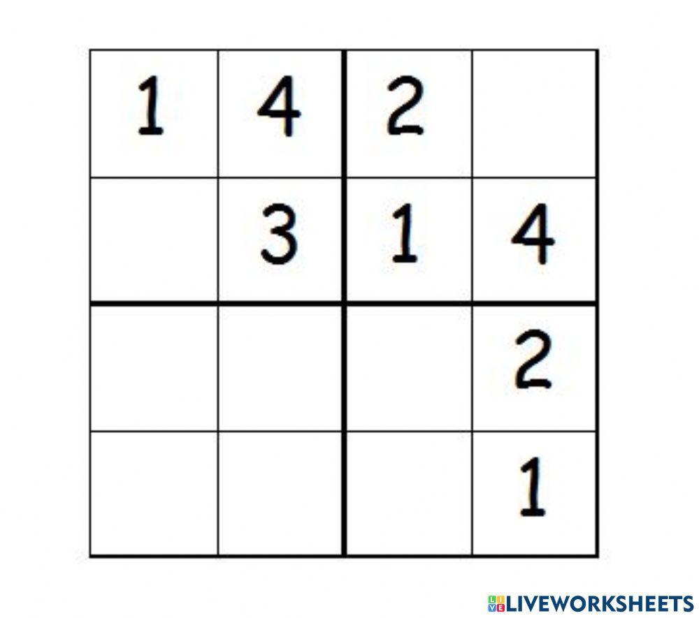 Sudoku Çözelim (4x4)