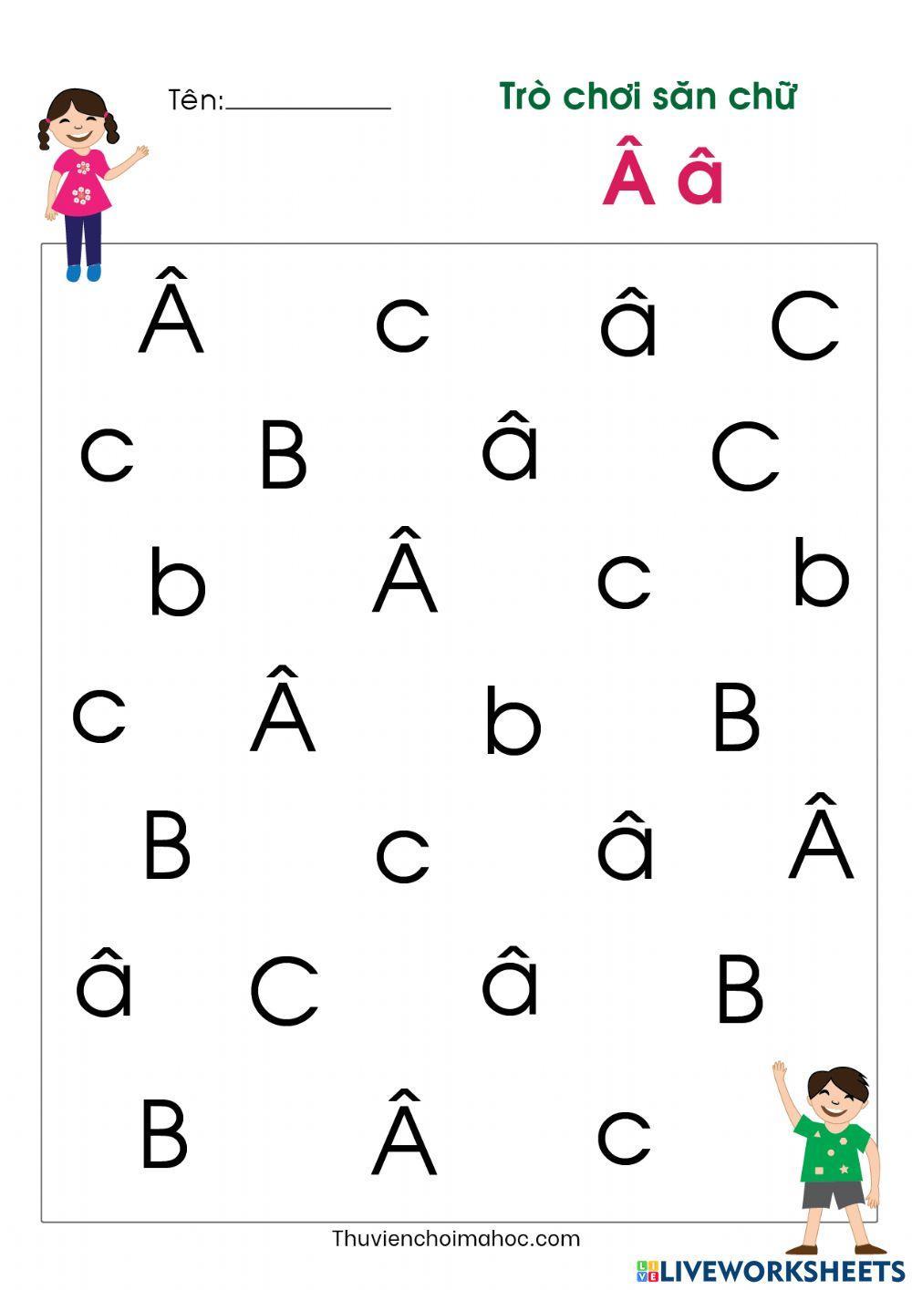 Săn tìm chữ Â â