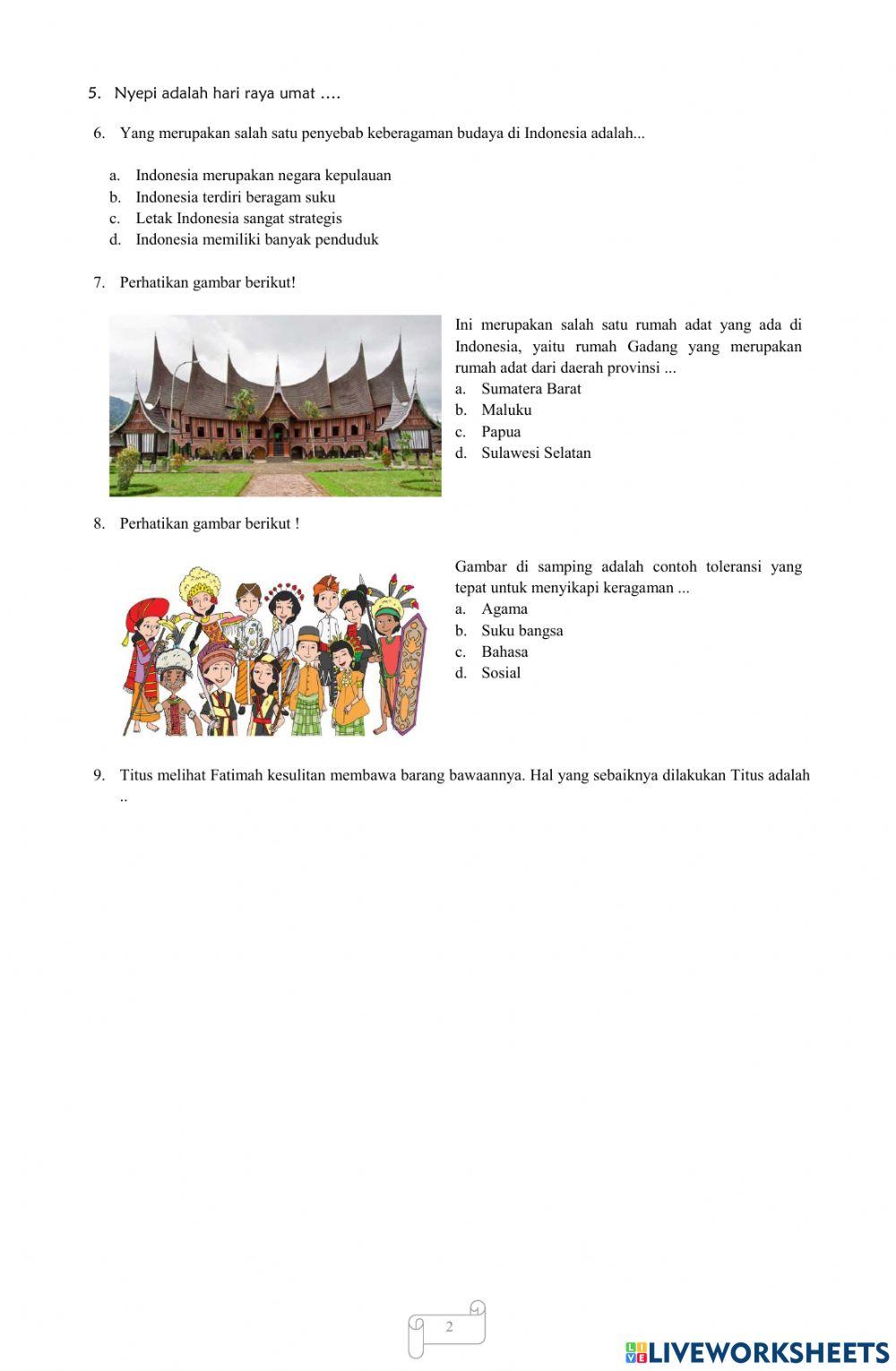 PTS PPKn Tema 6 dan Tema 7 Kelas 4