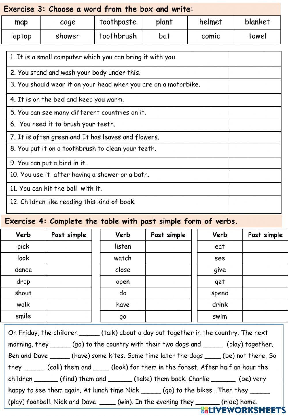 Movers- At home- Revison + small test