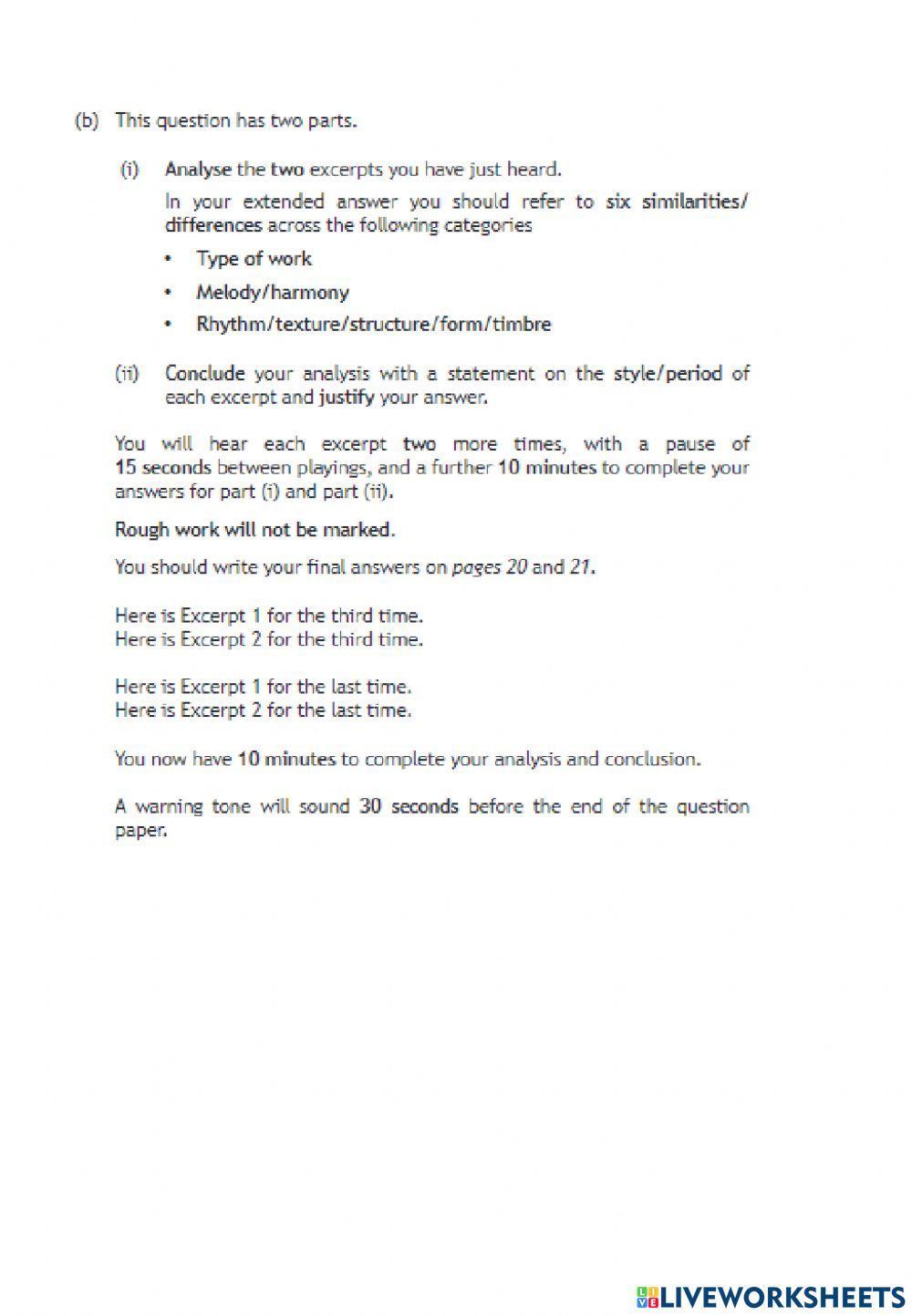 Adv Higher Music Reverse Paper 1