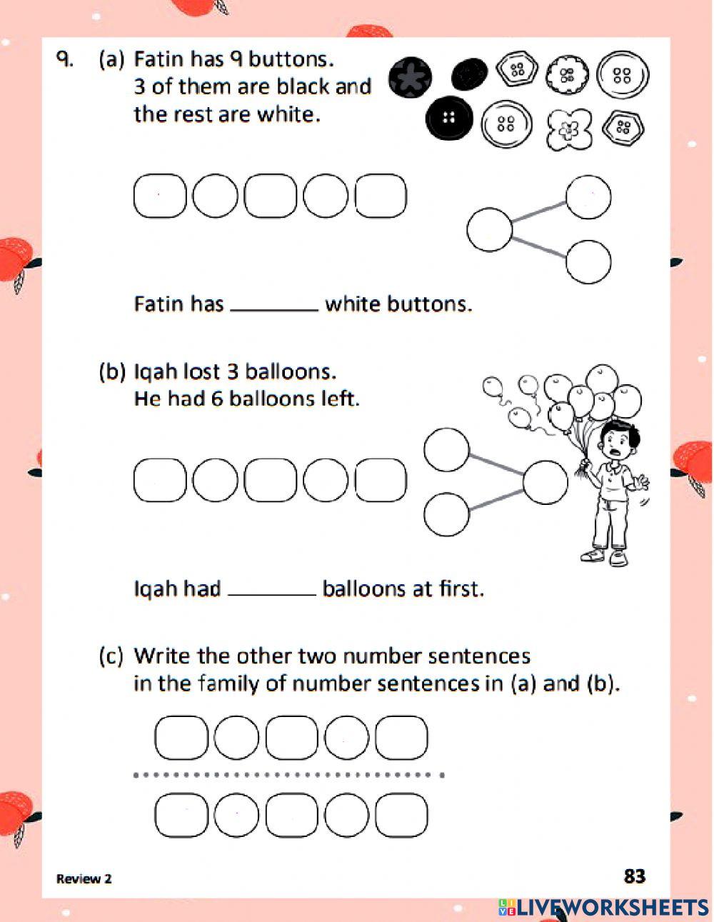 2 WB p82-83 REV Addition & Subtraction within 10 2 WB p82-83 REV Addition & Subtraction within 10