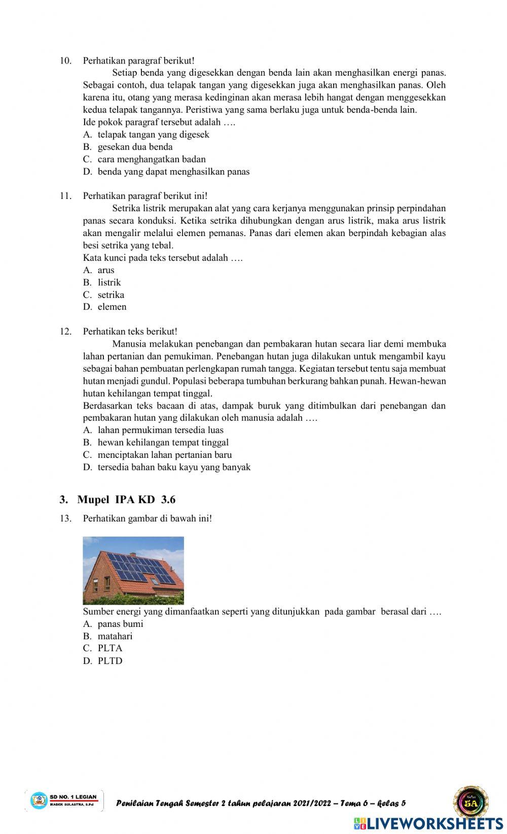 Uts tema 6 - semester 2 - kelas 5