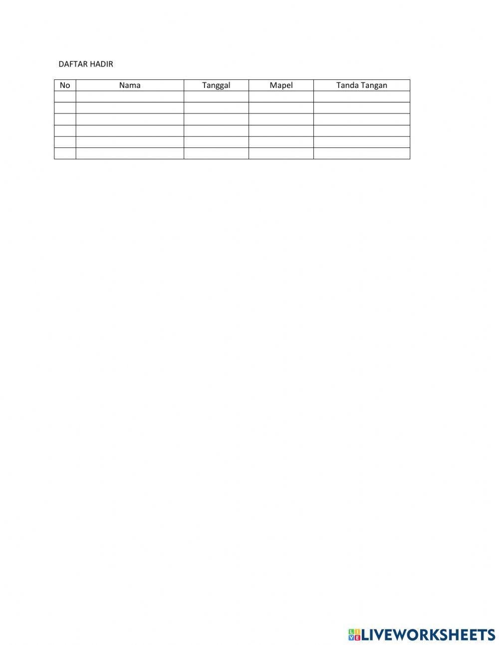cba 5313059 | Ema Rahmawati | LiveWorksheets