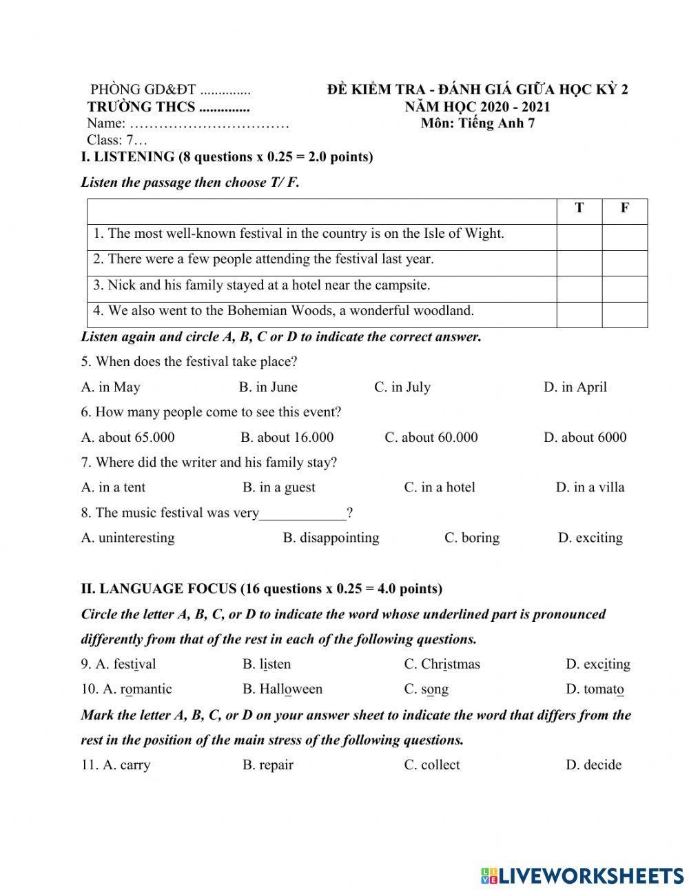 DE KIEM TRA GIUA HKII ANH 7