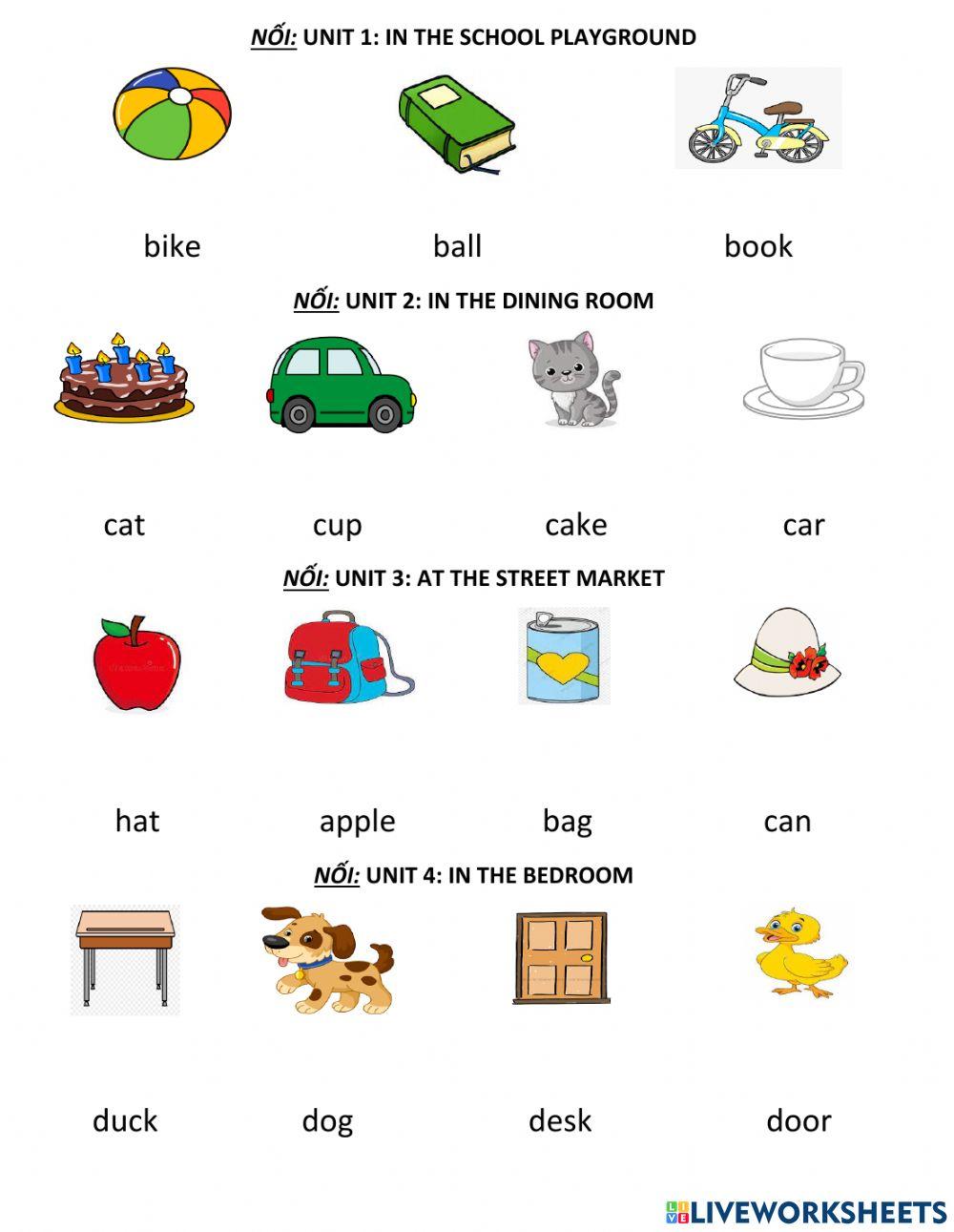 E1 Nối và sắp xếp từ