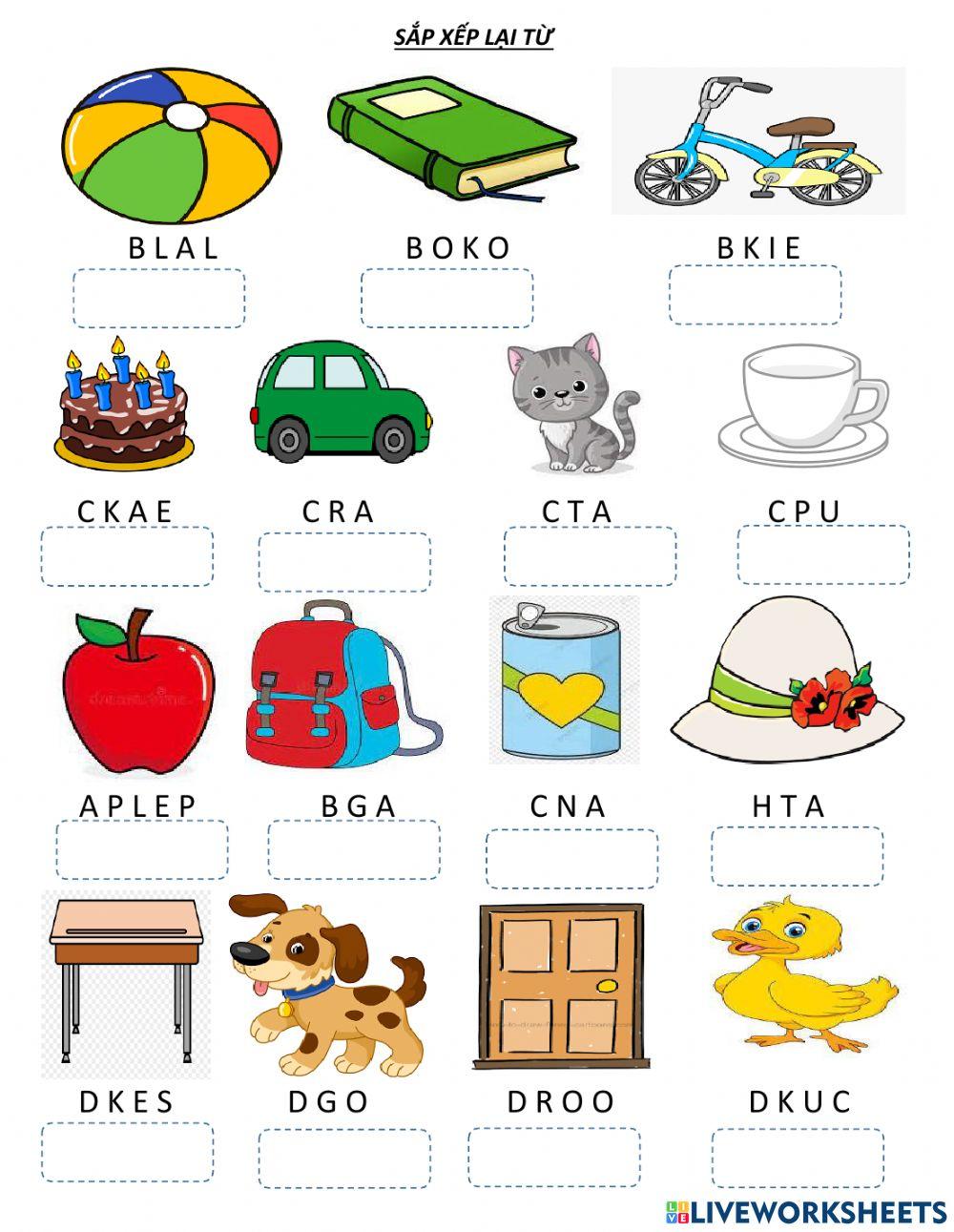 E1 Nối và sắp xếp từ