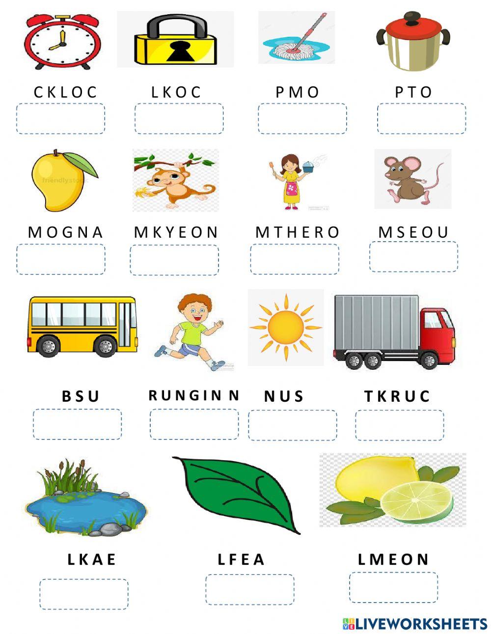 E1 Nối và sắp xếp từ