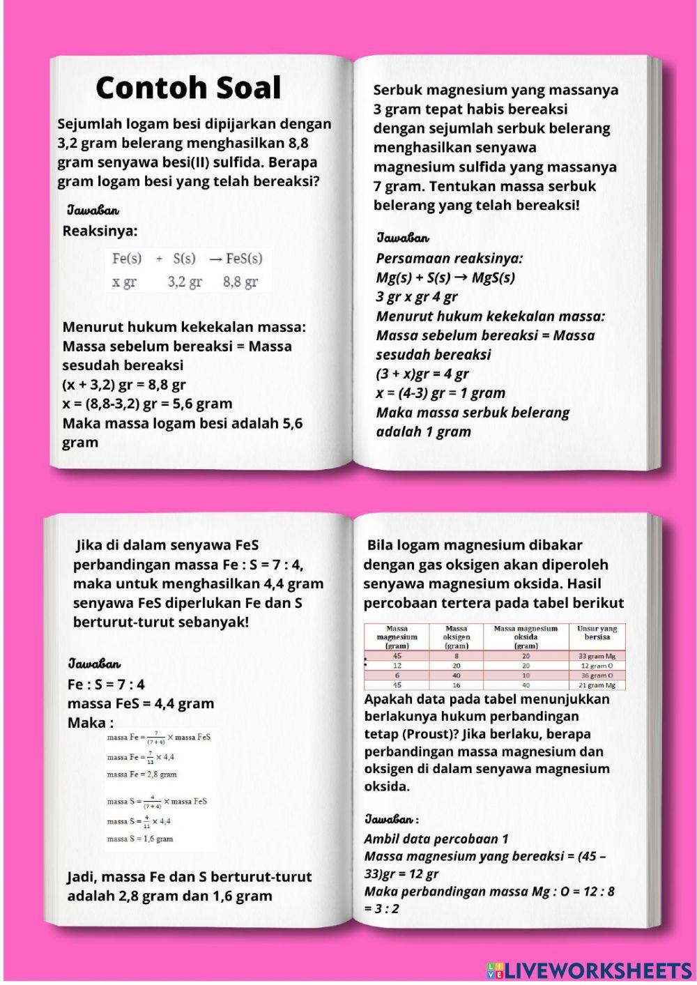 Hukum Dasar Kimia (Lavoisier, Proust, Dalton)