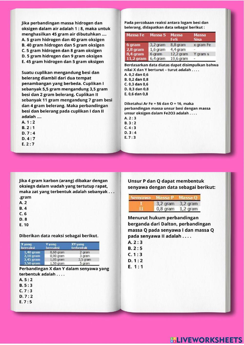 Hukum Dasar Kimia (Lavoisier, Proust, Dalton)