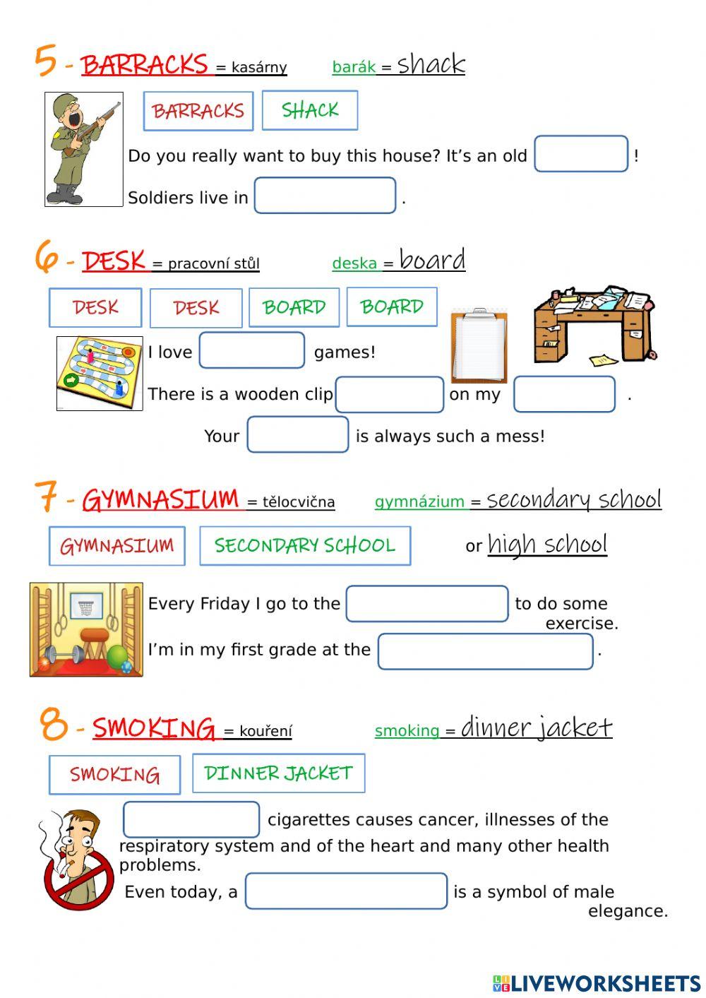 False friends cestina anglictina False friends cestina anglictina