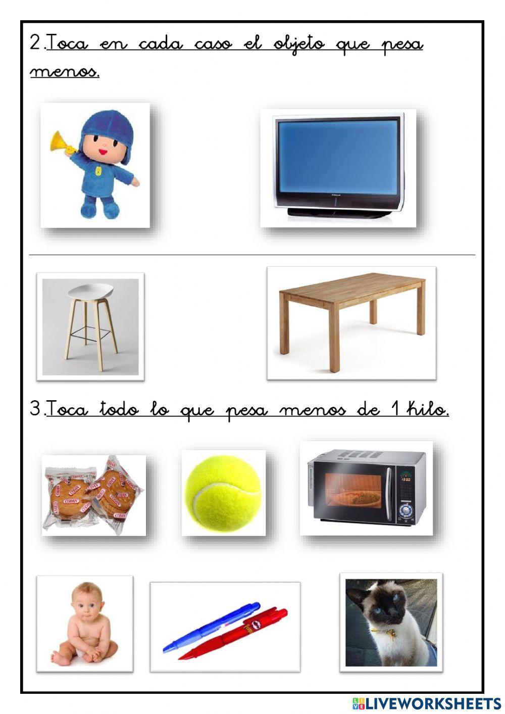 ¿Cuánto pesa? ¿Cuánto cabe?