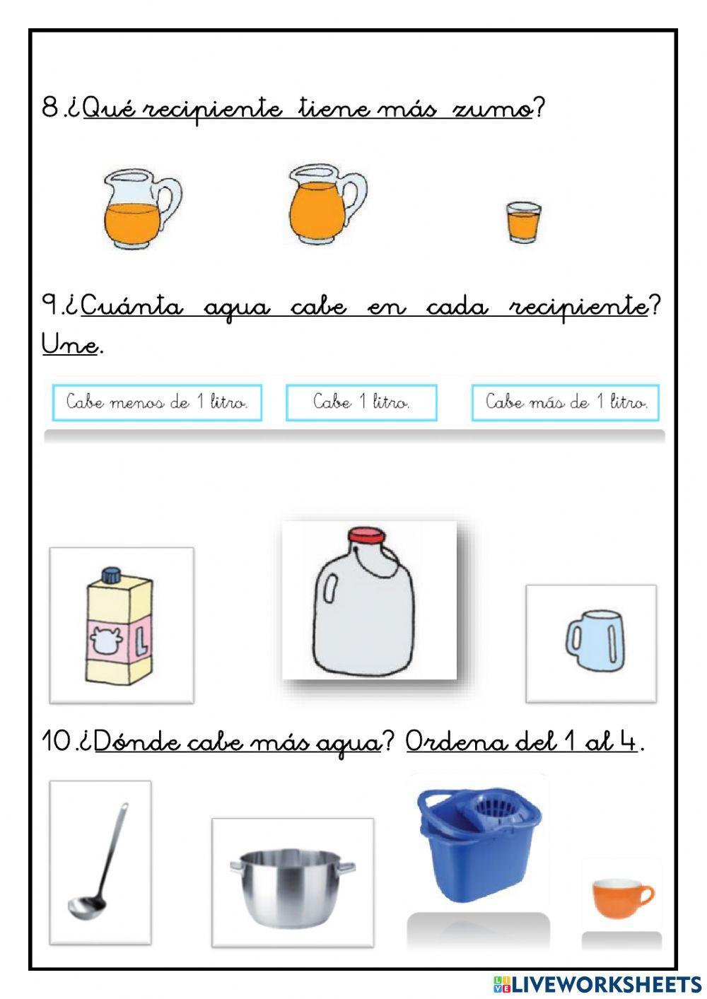 ¿Cuánto pesa? ¿Cuánto cabe?