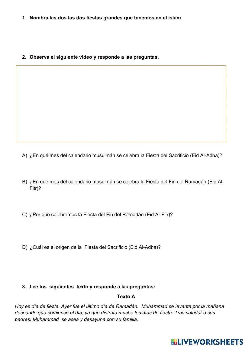 Celebraciones del islam