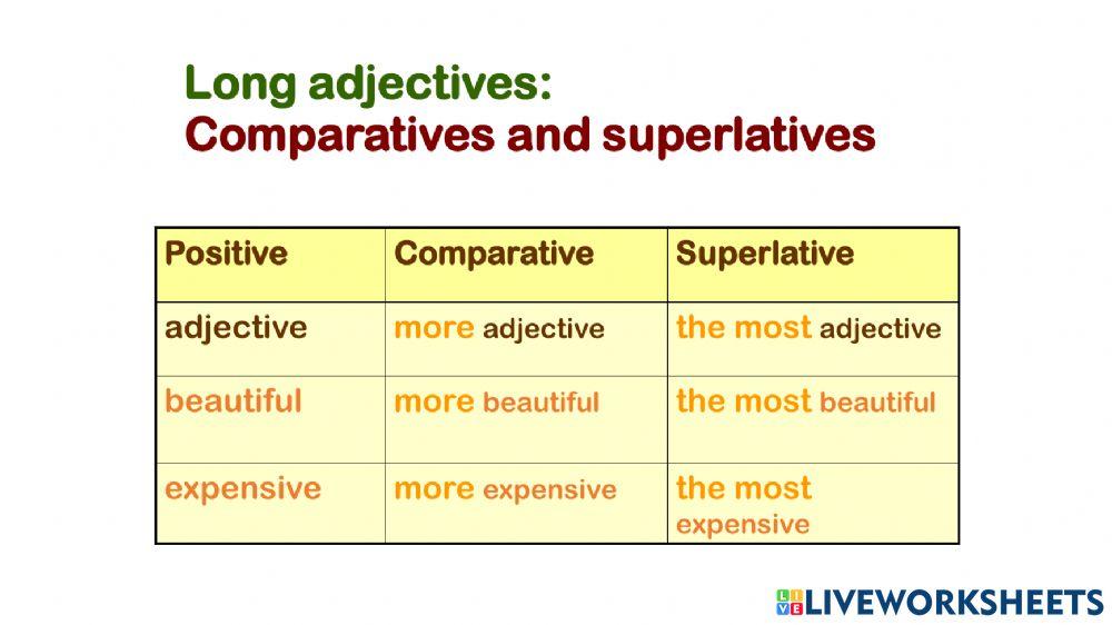 Degrees of adjectives