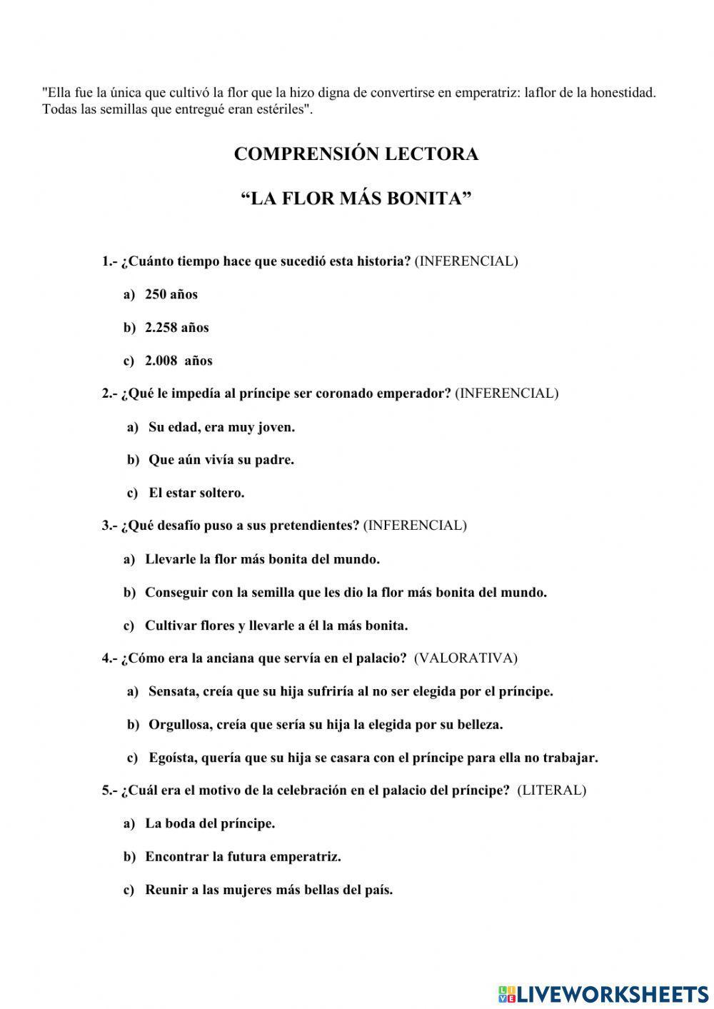 La flor más bonita ( 7 y 16 no se hacen )