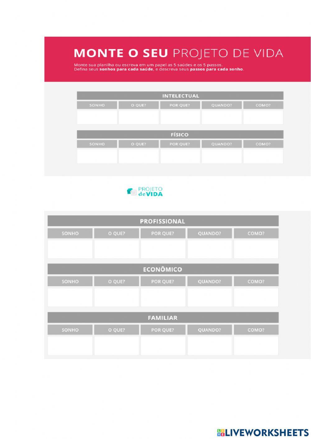 Projeto de vida