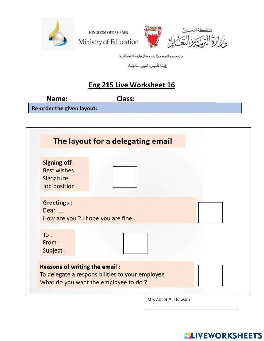 Delegating work Email