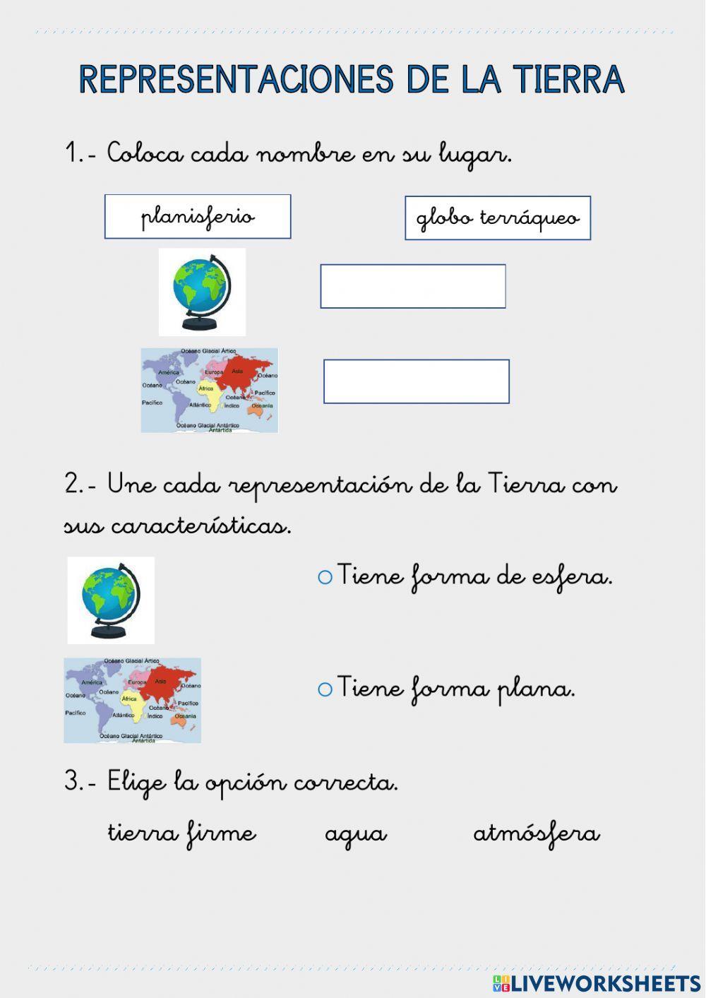Representaciones de la Tierra Representaciones de la Tierra