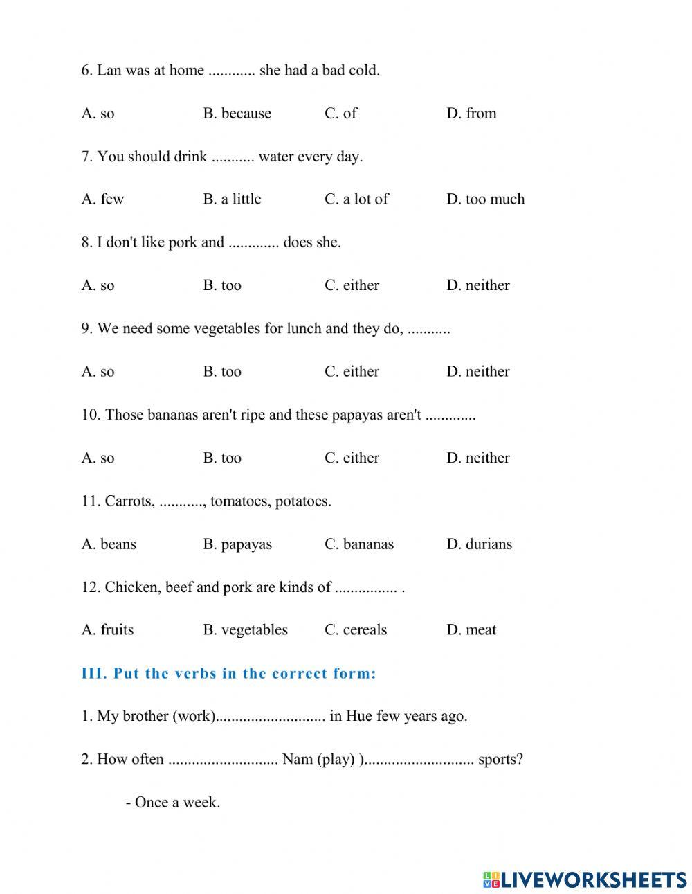 G7 - Thi giữa kỳ 2 - đề 2