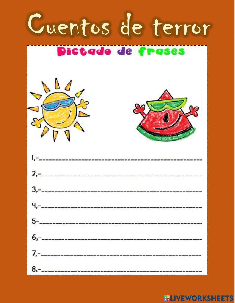 Dictado frases de cuentos