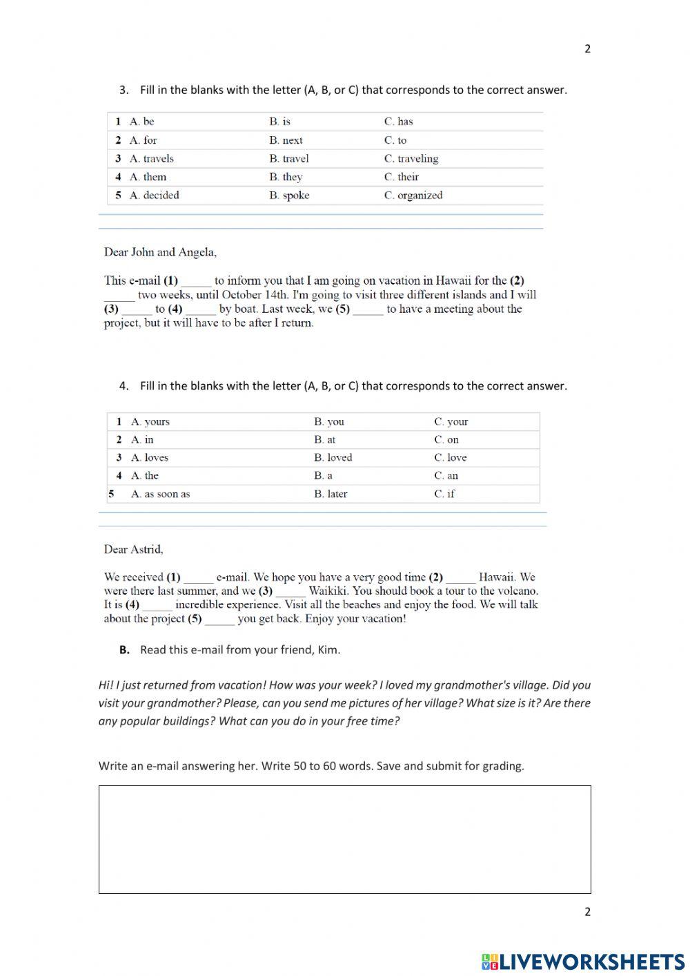 Prueba Diagnostica II, A, B, C, 2022